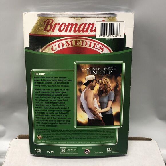 Bromantic Comedies Tin Cup DVD With Slipcover & Koozie Kevin Costner René Russo - Picture 2 of 10